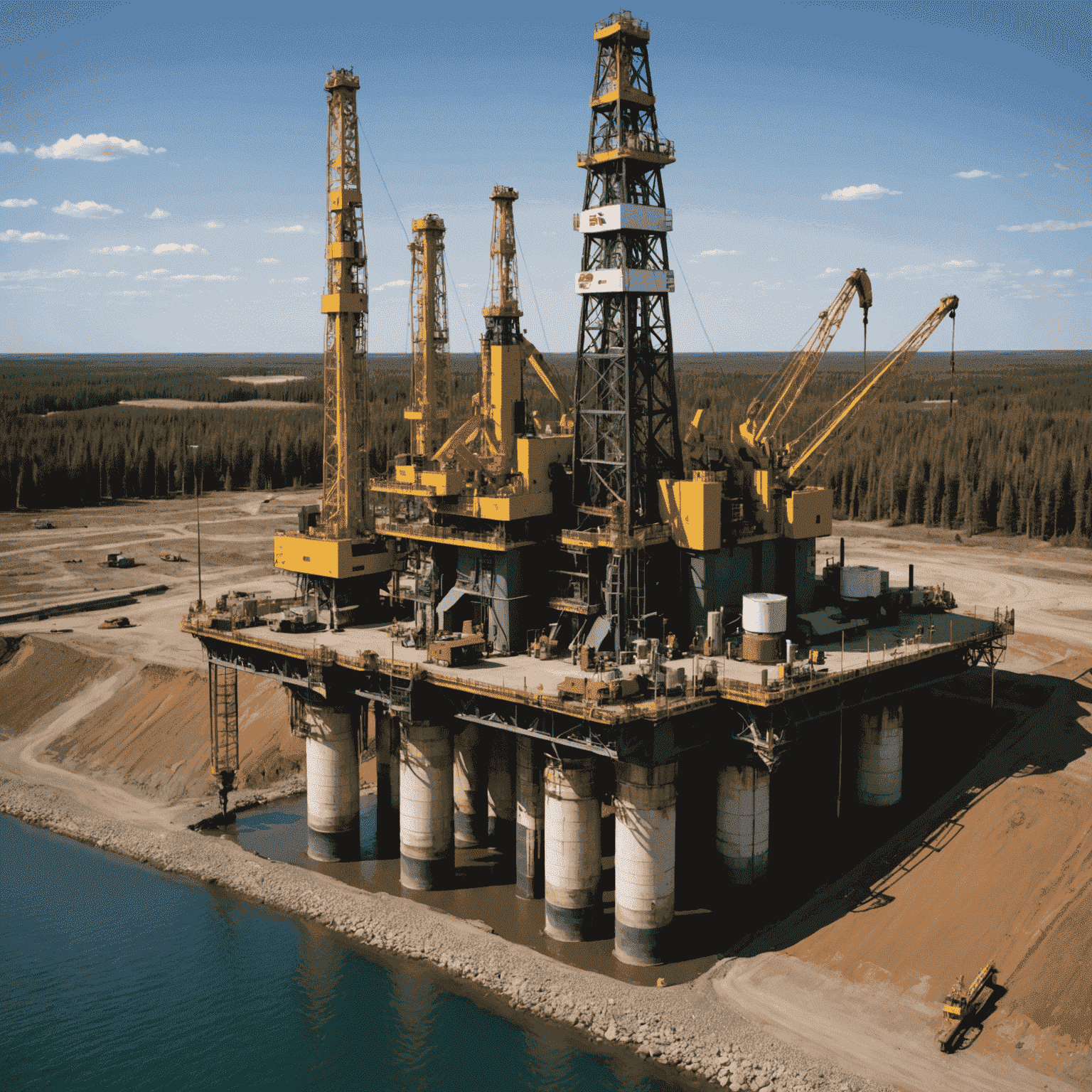 Diagram of advanced multilateral drilling technique used in Canadian oil fields, showcasing reduced surface impact